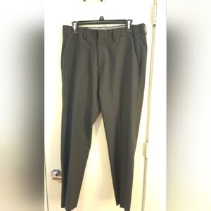 Haggar Men's Charcoal Dress Pants - Straight Leg Trousers